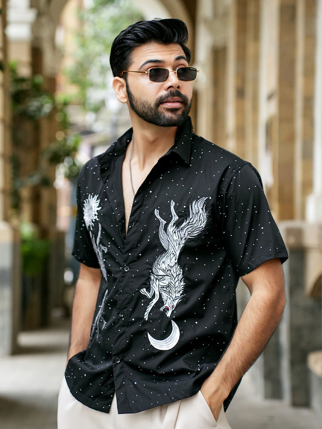 Wolf Embroidered