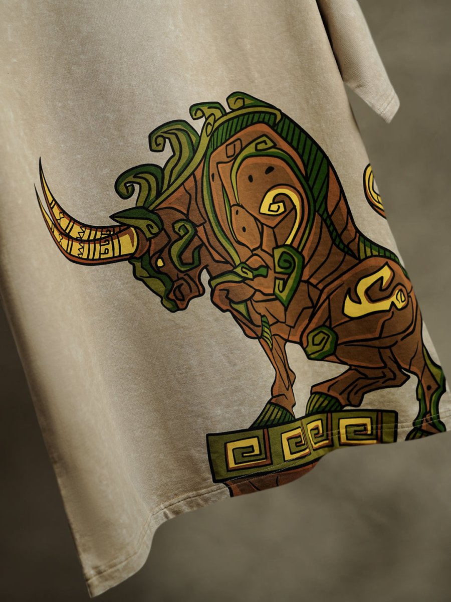 Aztec Bull Embroidered