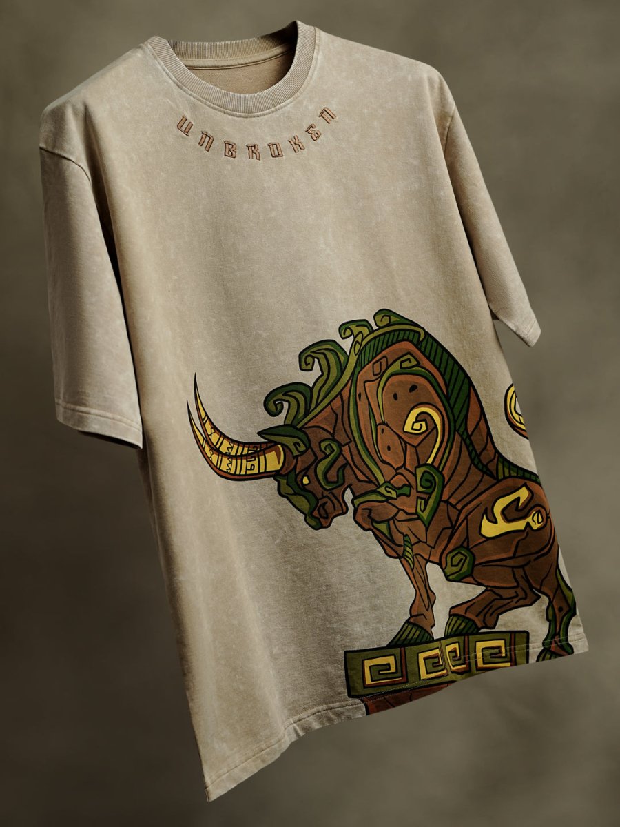 Aztec Bull Embroidered