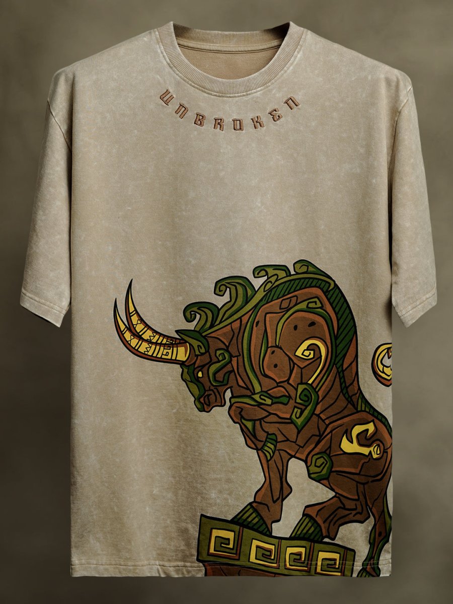 Aztec Bull Embroidered