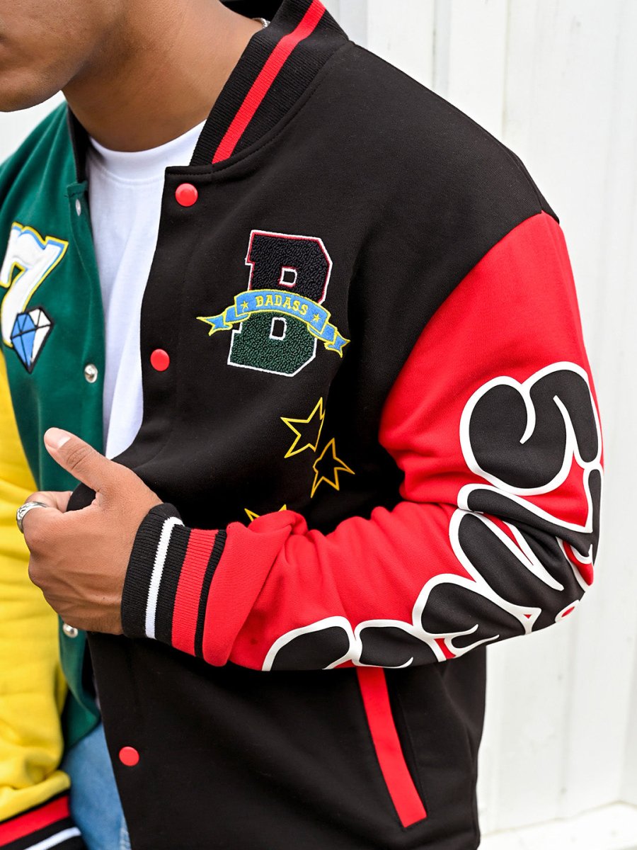 Badass Embroidered Varsity Jacket