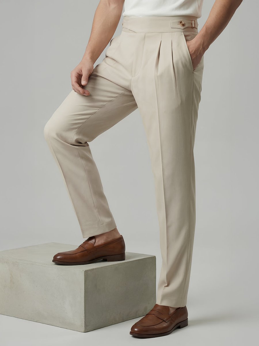 Beige Gurkha Pants