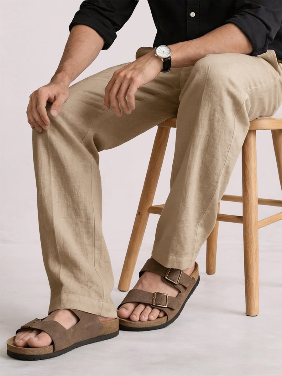 Beige Linen Pant