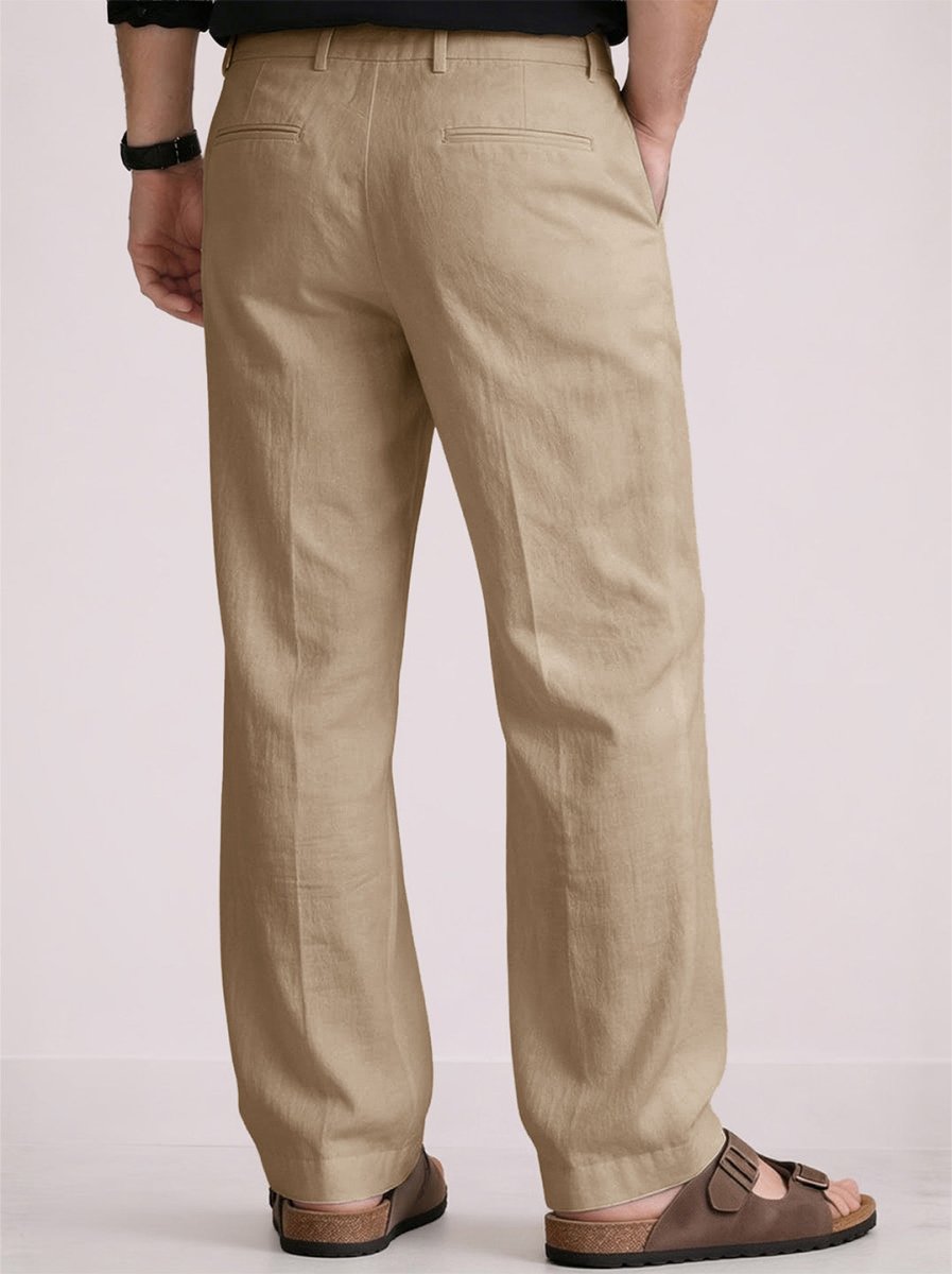 Beige Linen Pant