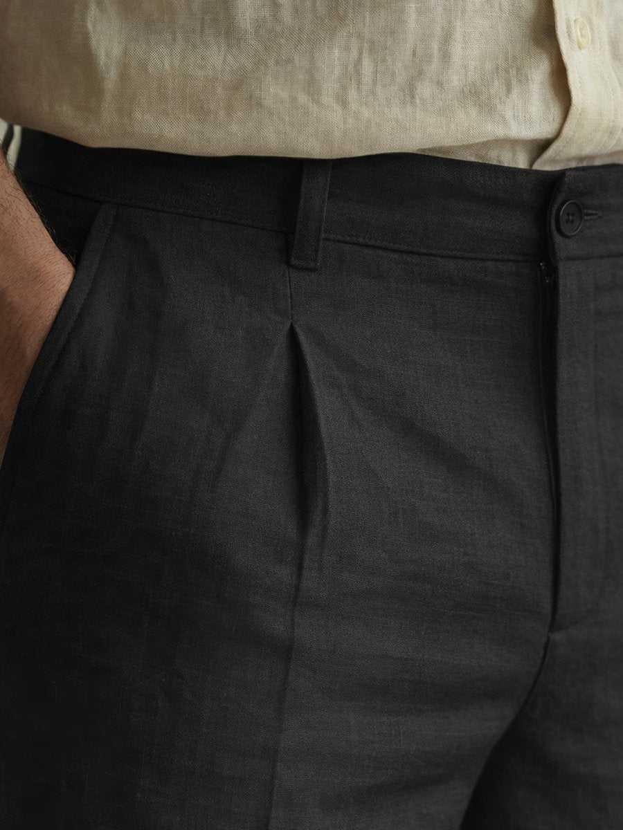Black Linen Pant