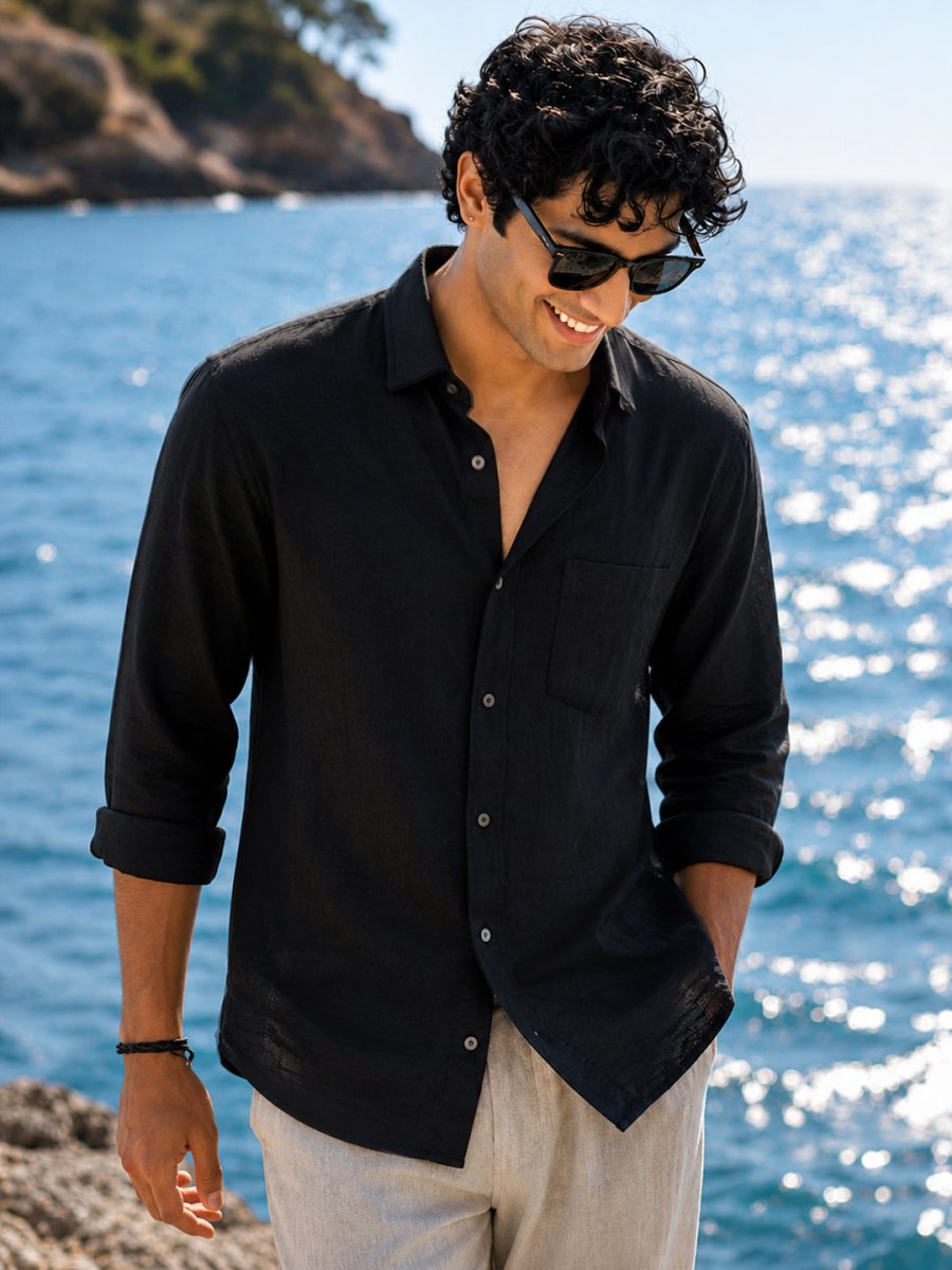 Black Linen Shirt