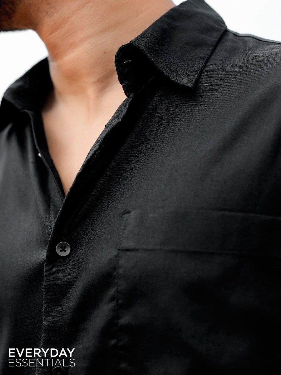 Black Linen Shirt