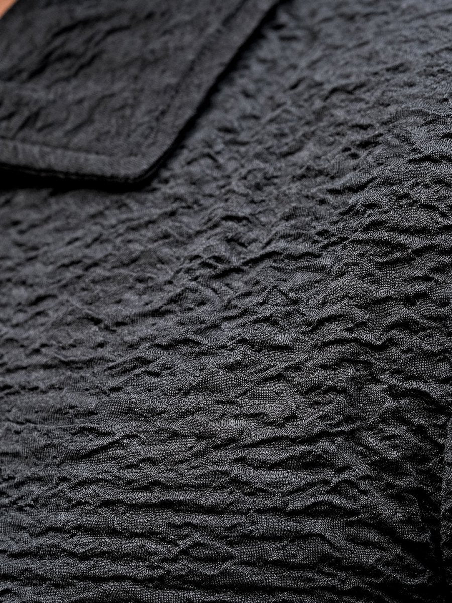 Black Textured Polo