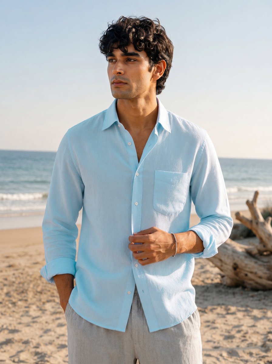 Blue Linen Shirt