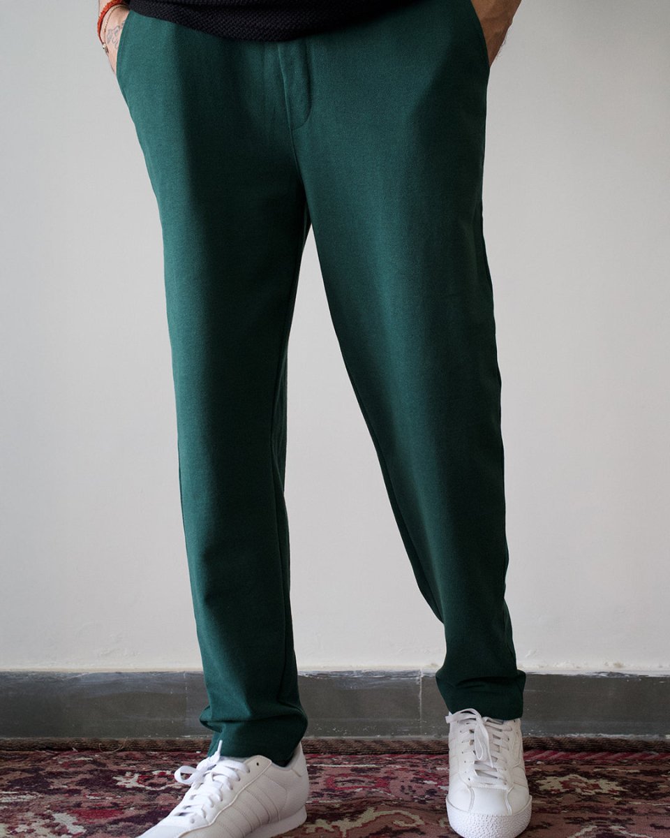 Bottle Green Everyday Pants - Premium Cotton