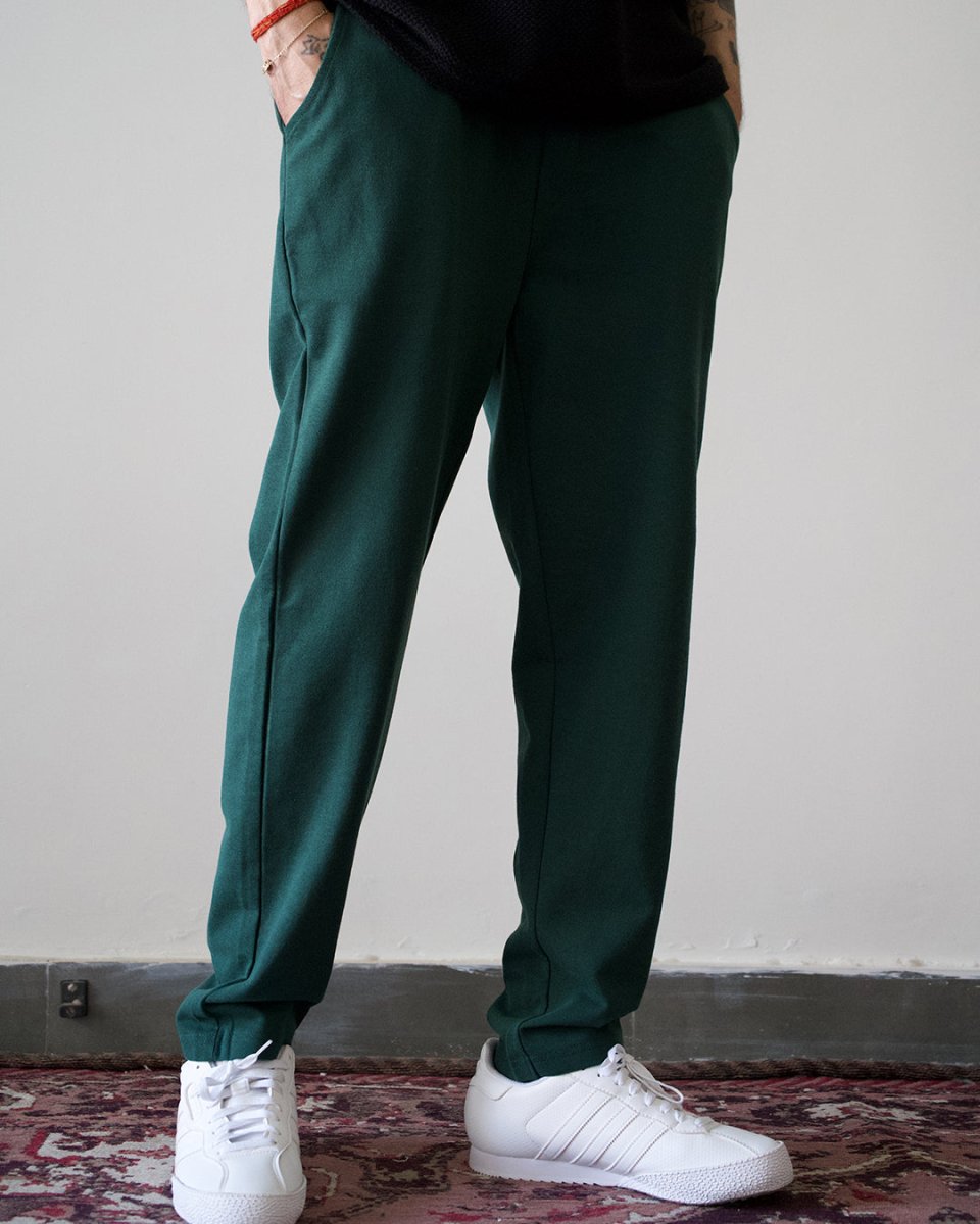 Bottle Green Everyday Pants - Premium Cotton