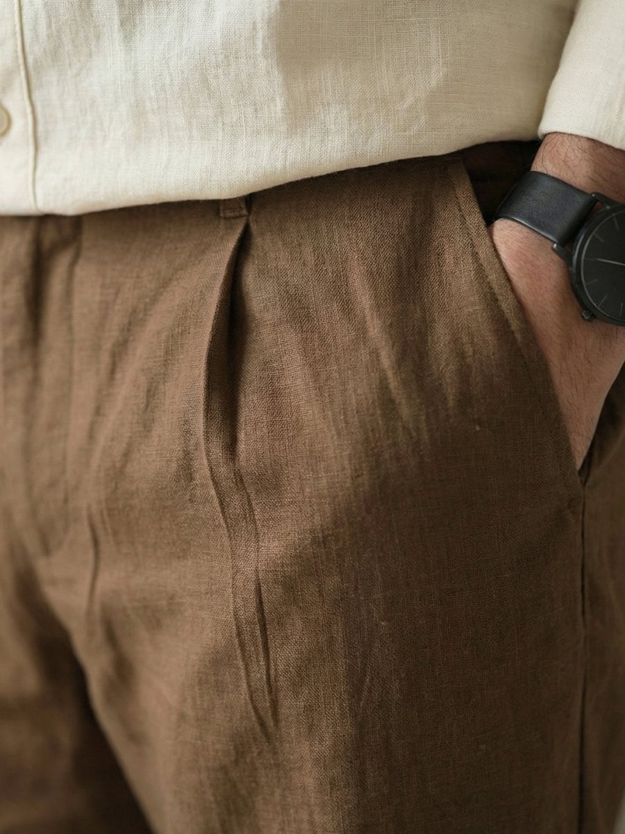 Brown Linen Pant