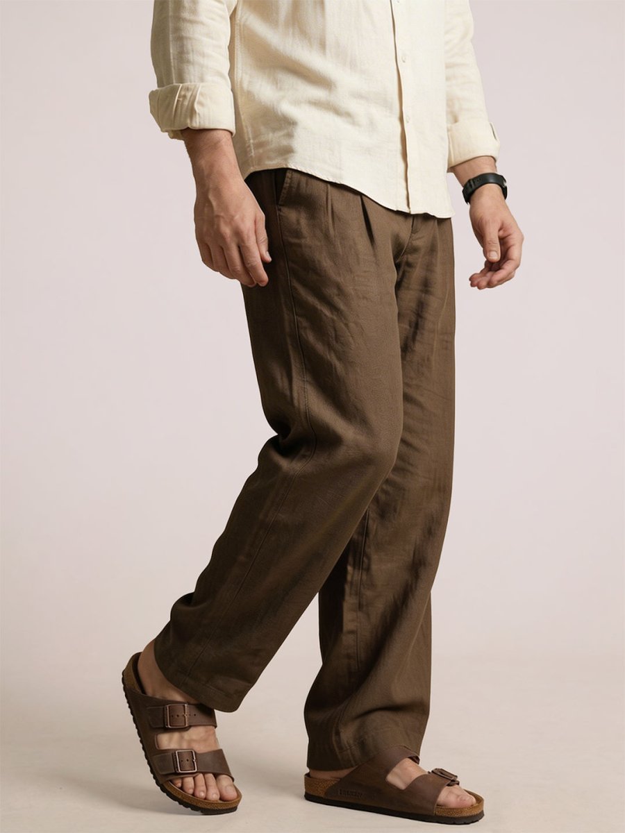 Brown Linen Pant