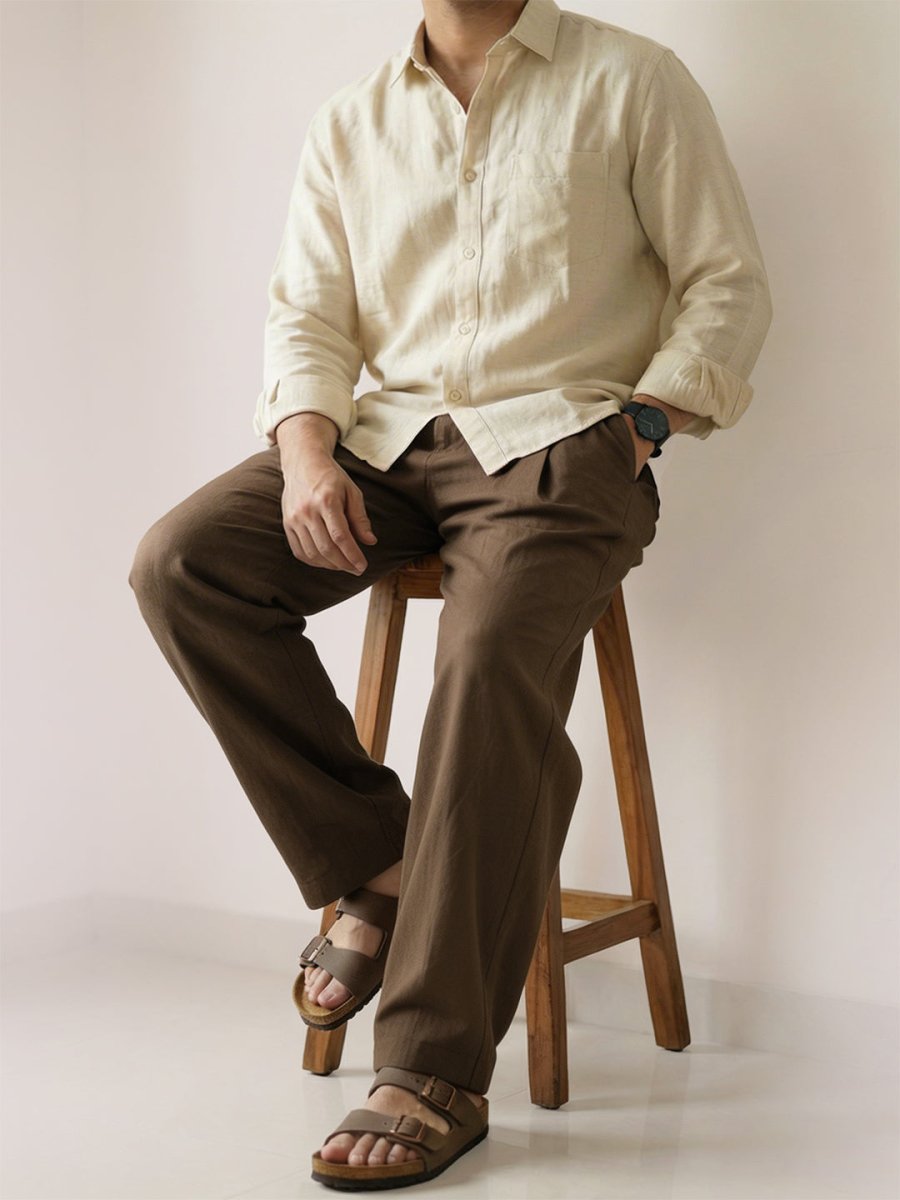 Brown Linen Pant