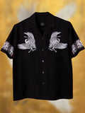 Crane Embroidered | Relaxed Fit | Luxe Cotton Shirt
