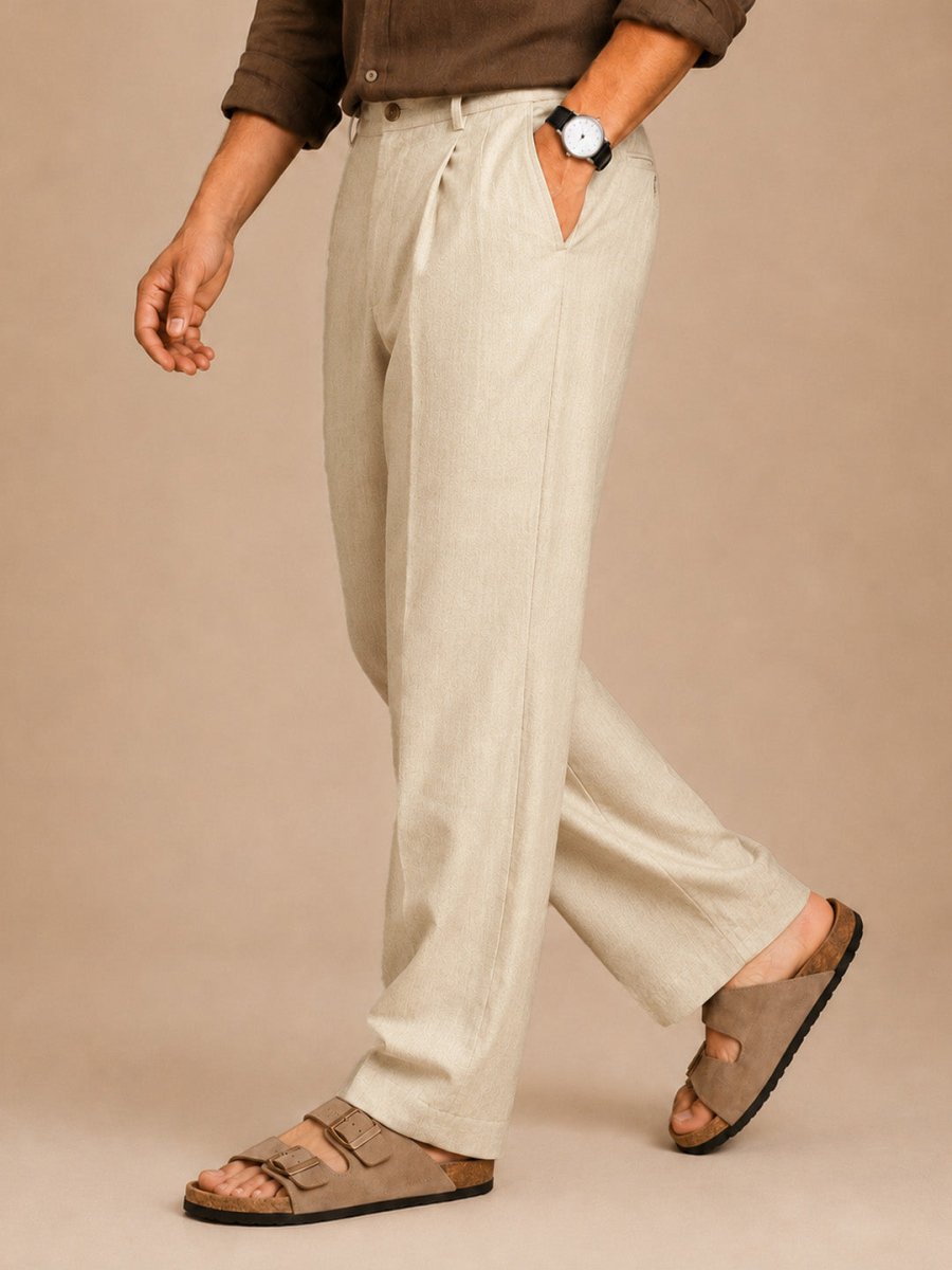 Cream Linen Pant