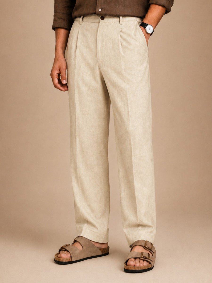 Cream Linen Pant