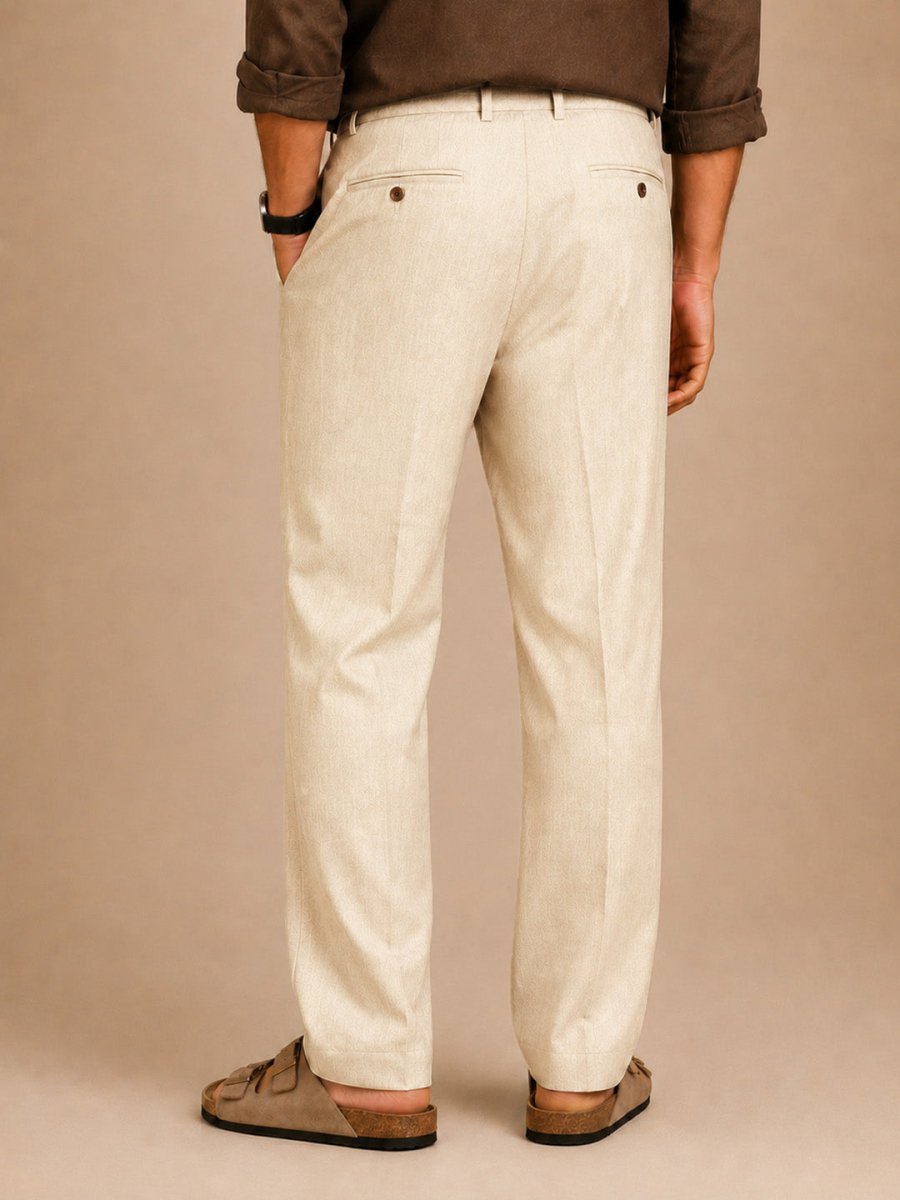 Cream Linen Pant