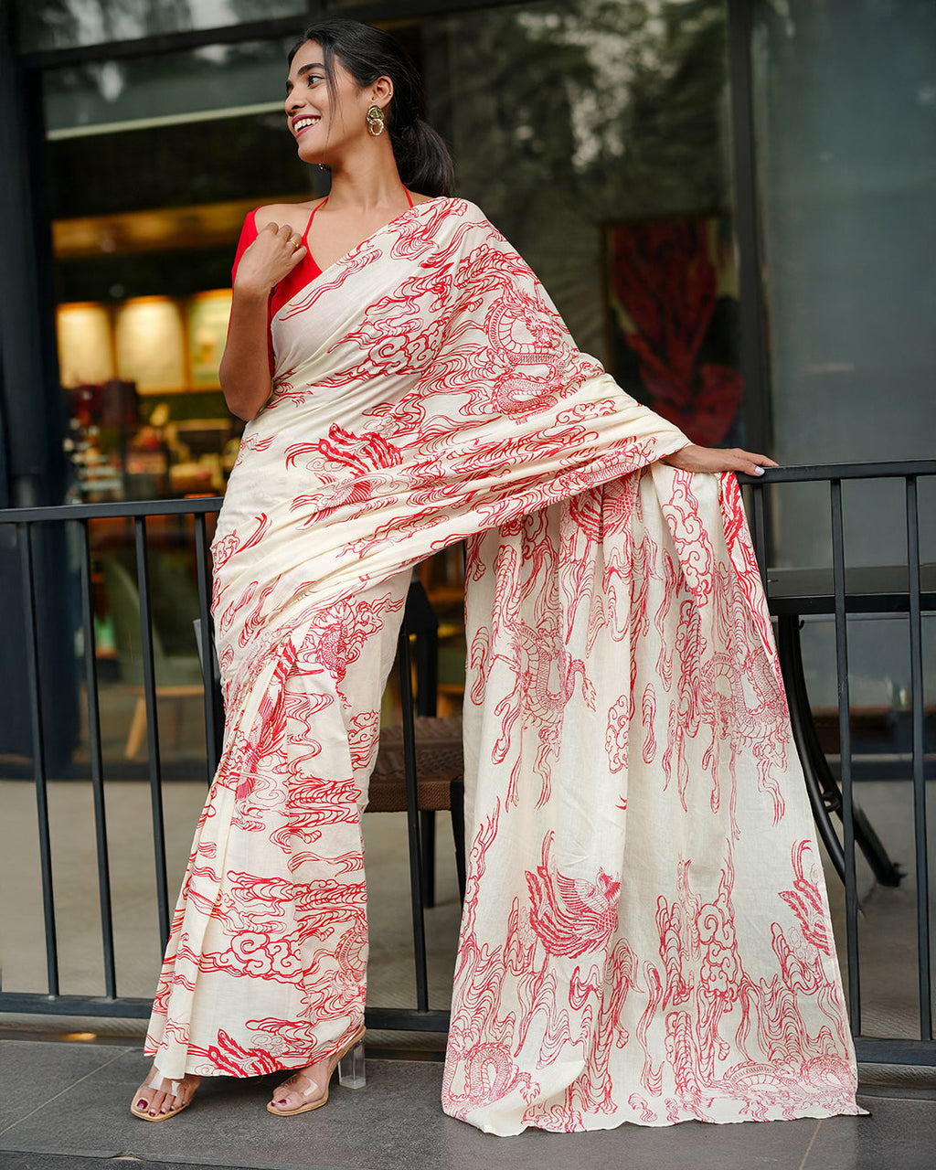 Dragon Shirt and Saree Combo