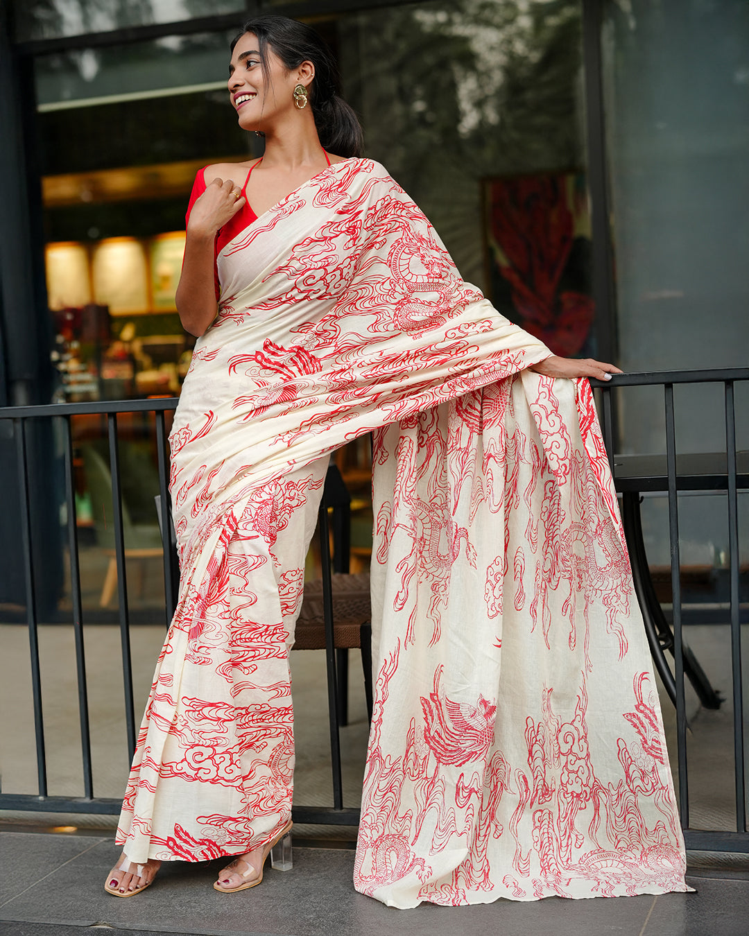 Dragon Shirt and Saree Combo