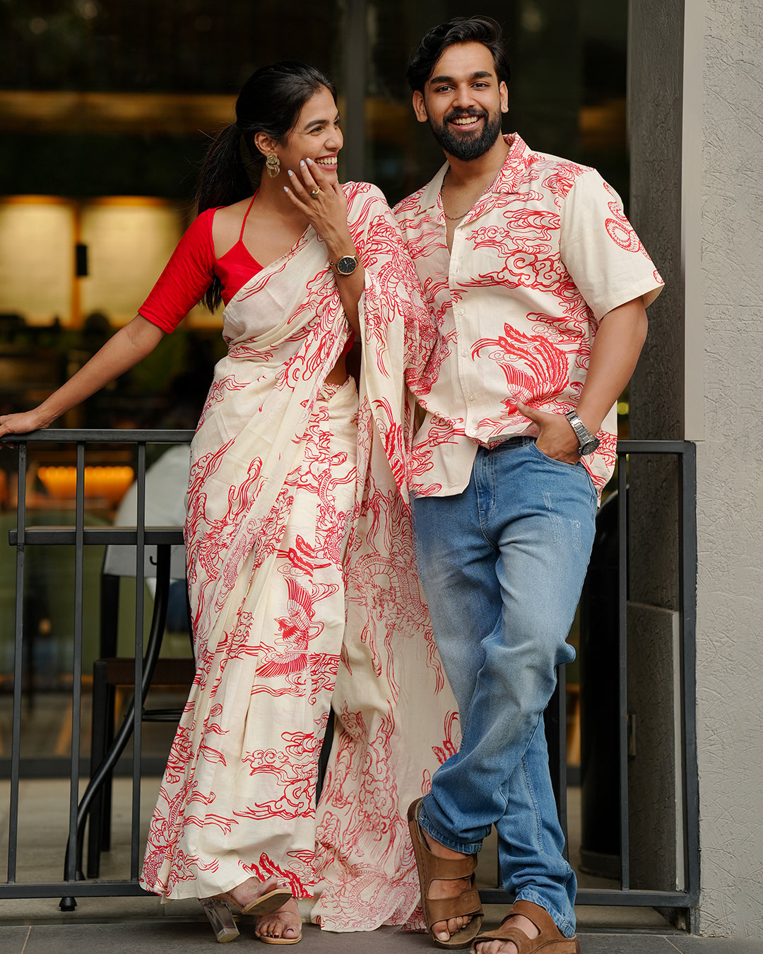Dragon Shirt and Saree Combo