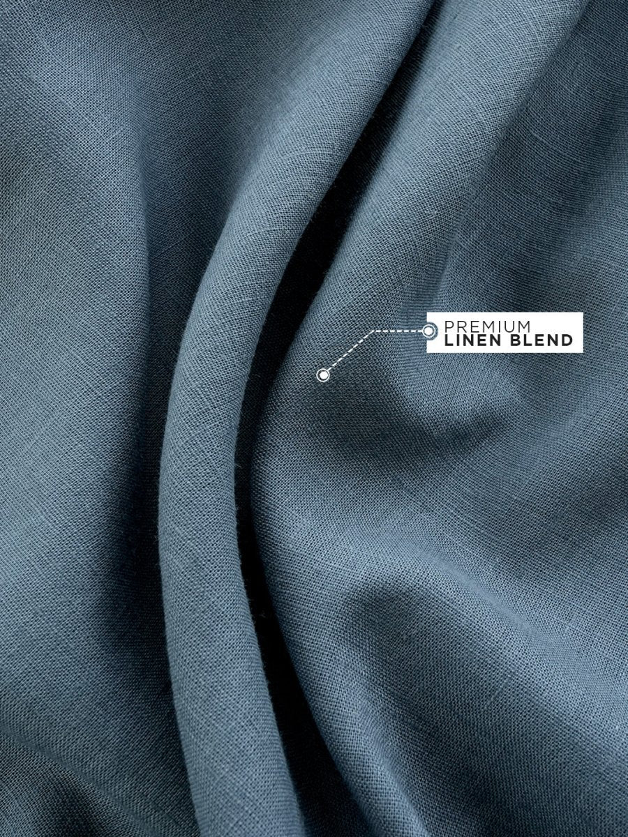 Steel Blue Linen Shirt