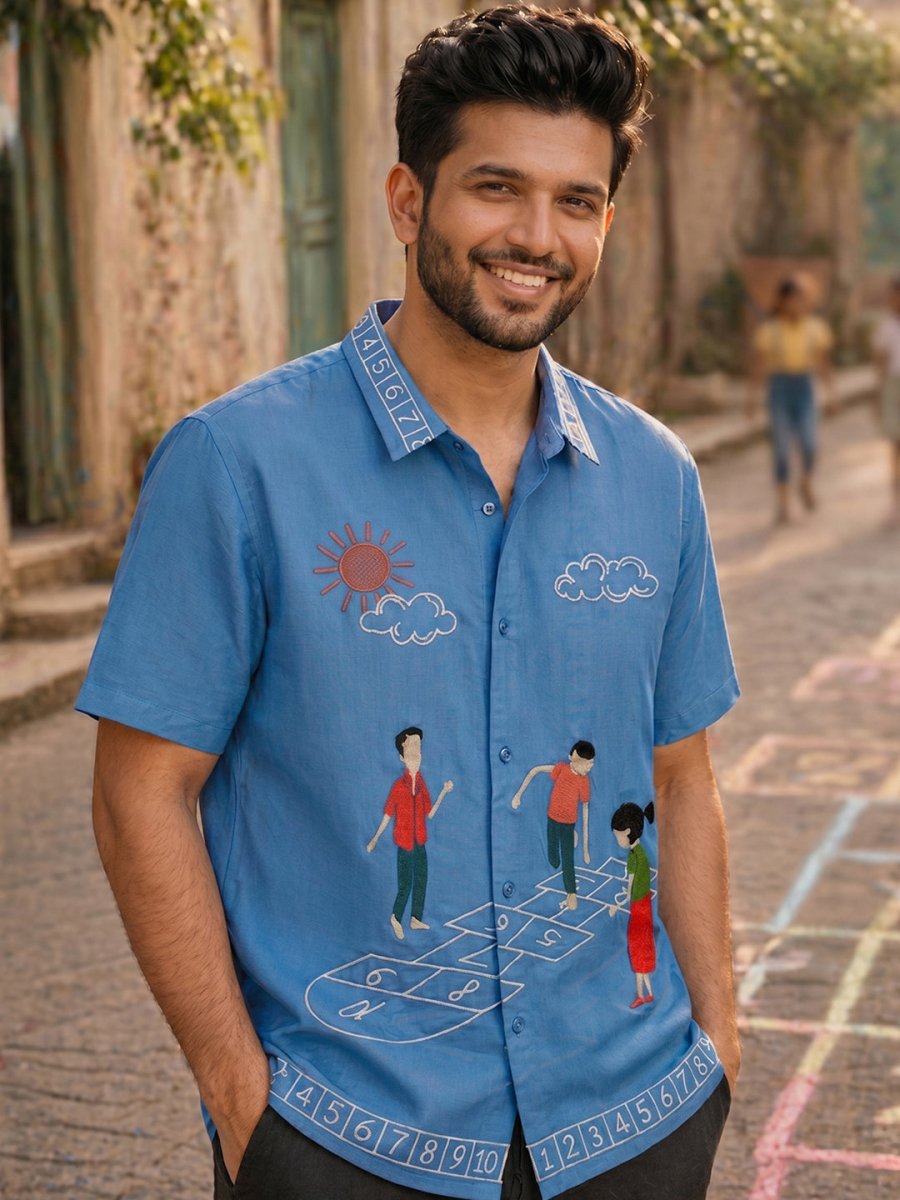 Hopscotch Embroidered Shirt