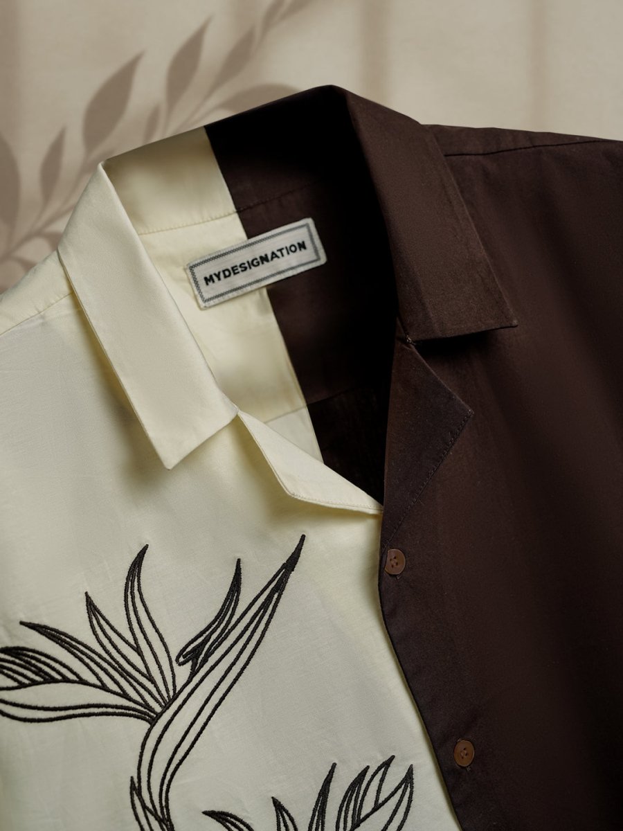 Leaf Embroidered