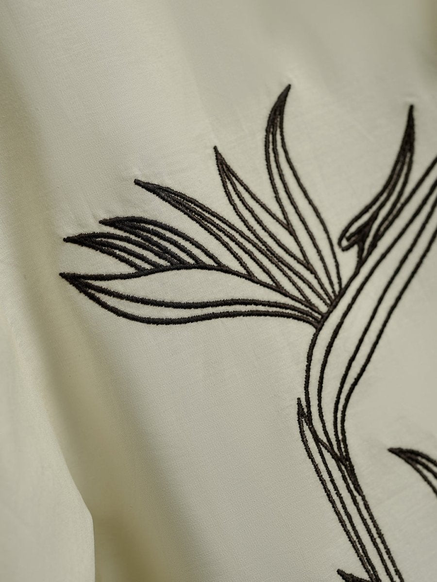 Leaf Embroidered