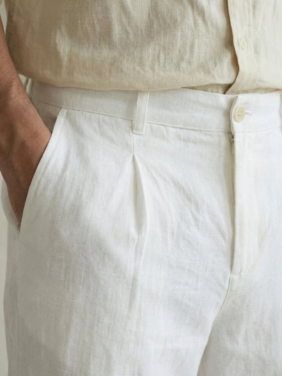 Off White Linen Pant