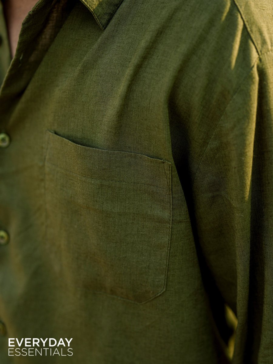 Olive Linen Shirt