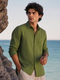 Olive Linen Shirt