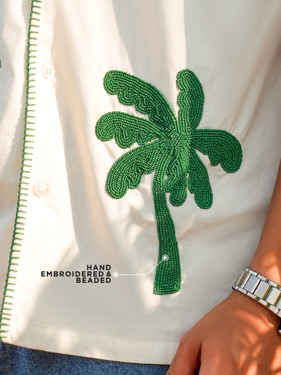 Palm Tree Embroidered Shirt