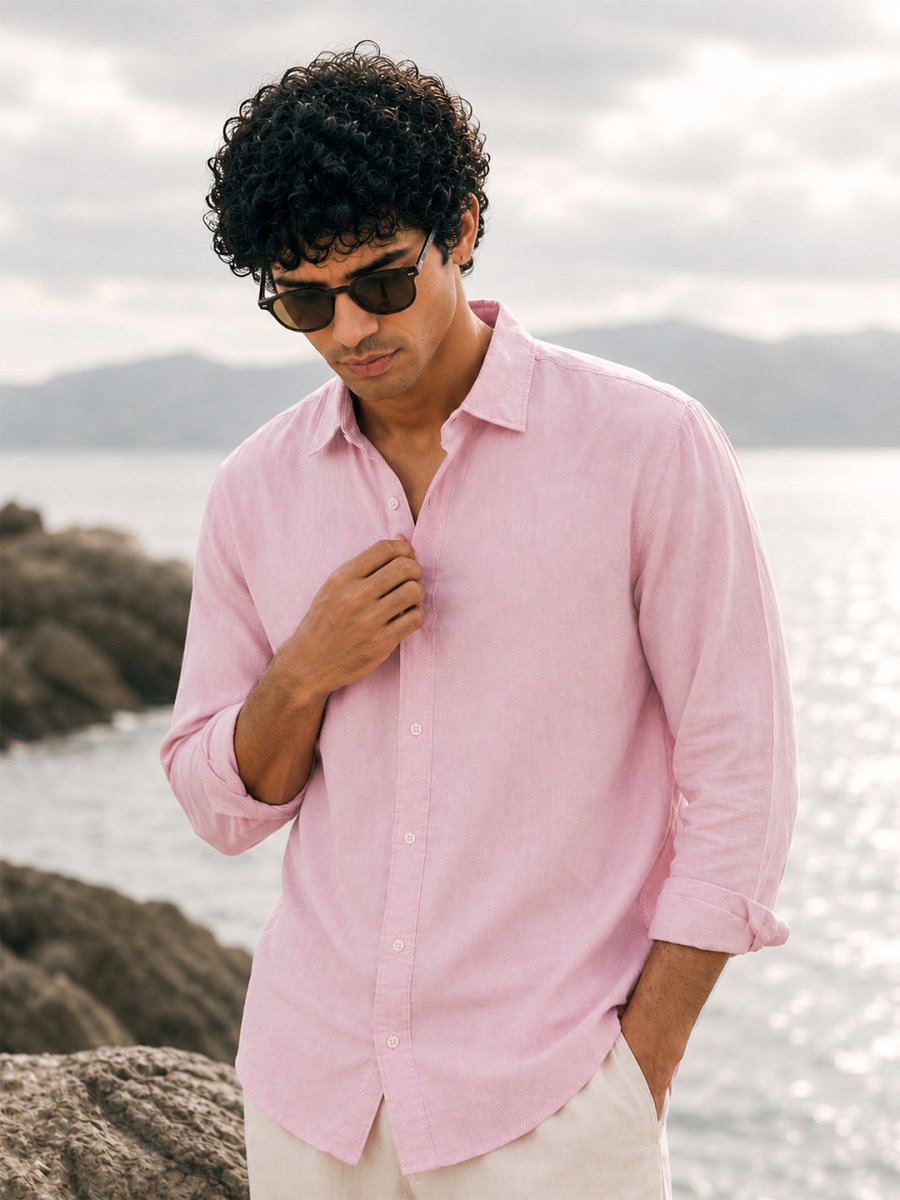 Pink Linen Shirt