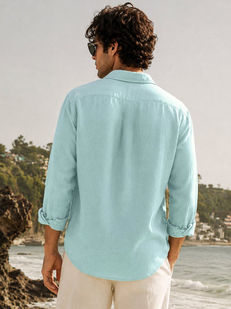 Pista Green Linen Shirt