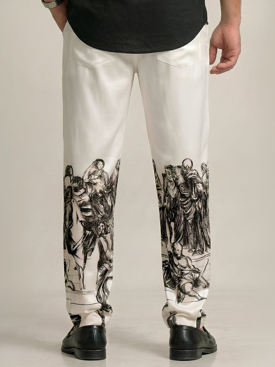 School of Athens Satin  Pants