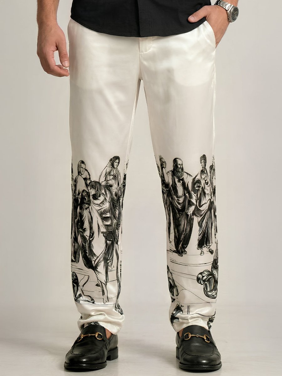 School of Athens Satin  Pants