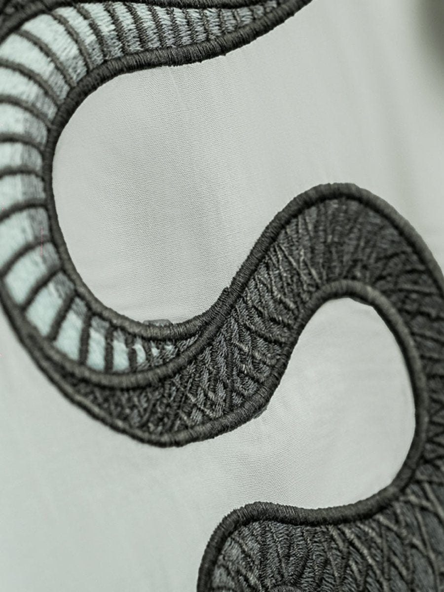 Silver Snake Embroidered