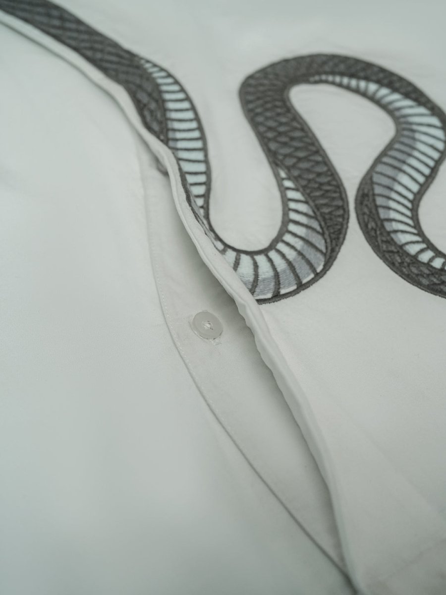 Silver Snake Embroidered