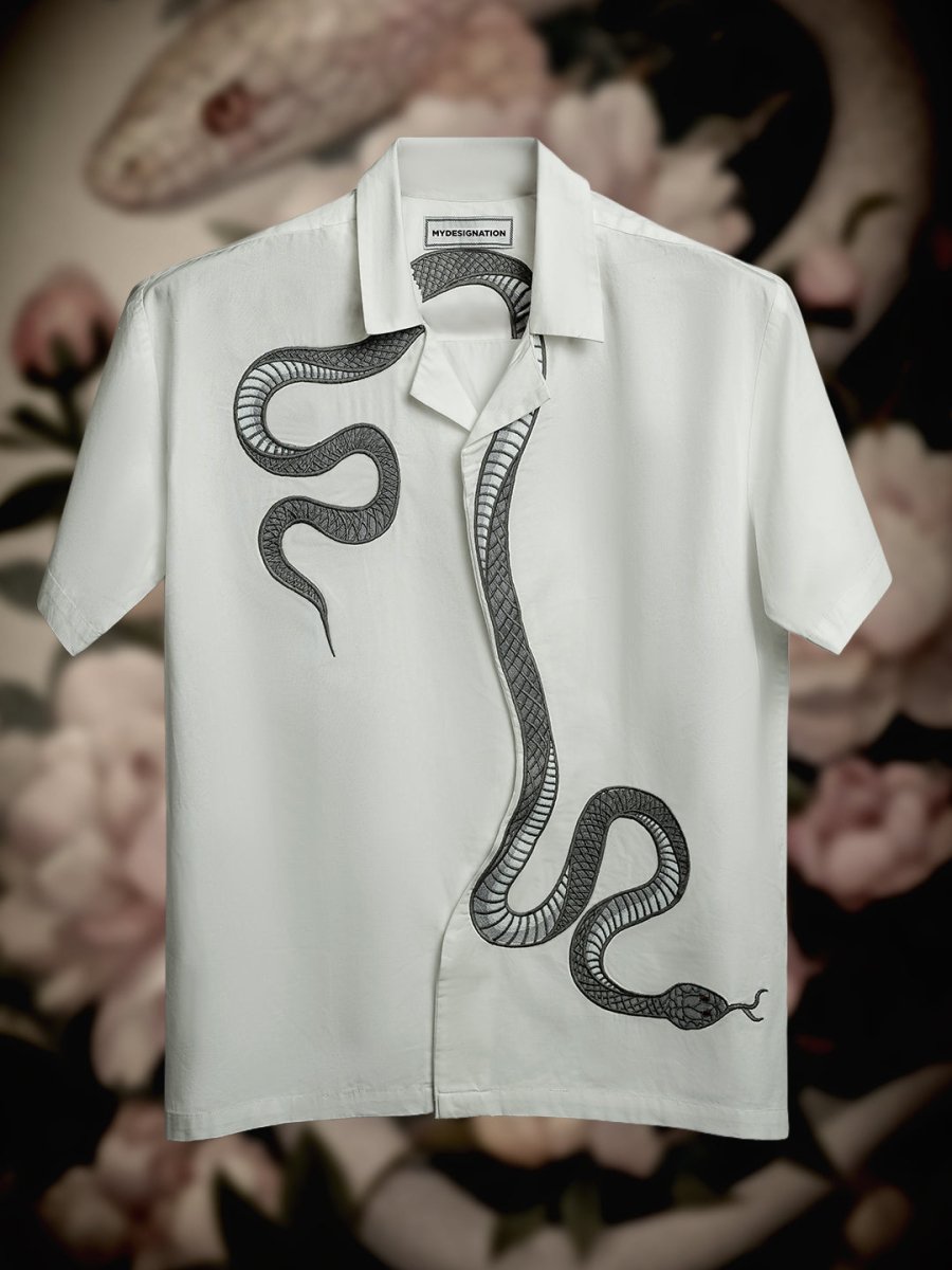 Silver Snake Embroidered