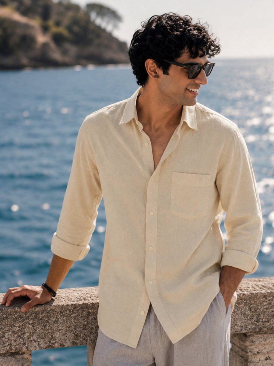Soft Cream Linen Shirt