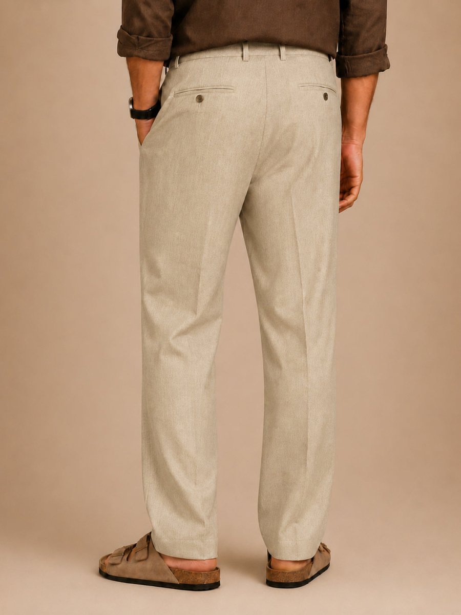 Tan Linen Pant