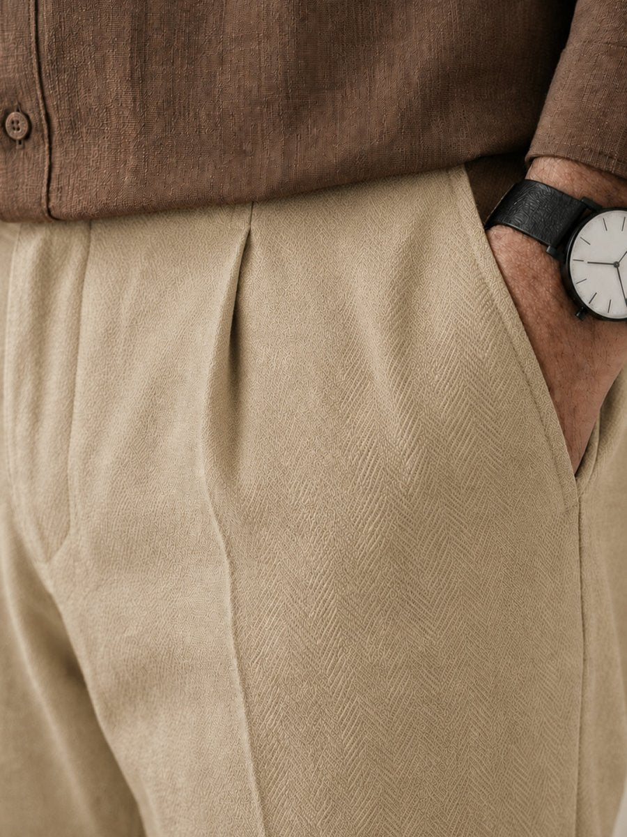 Tan Linen Pant