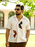 Twin Fish Embroidered Shirt