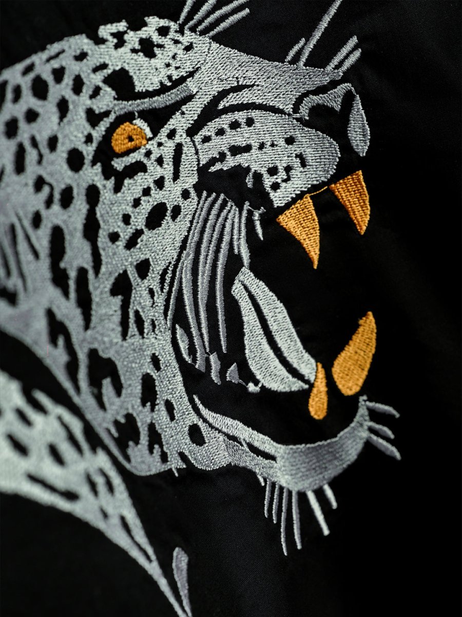 Twin Leopard Embroidered