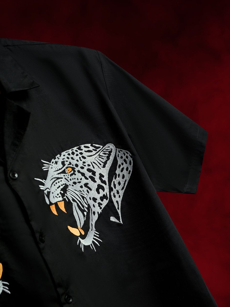 Twin Leopard Embroidered
