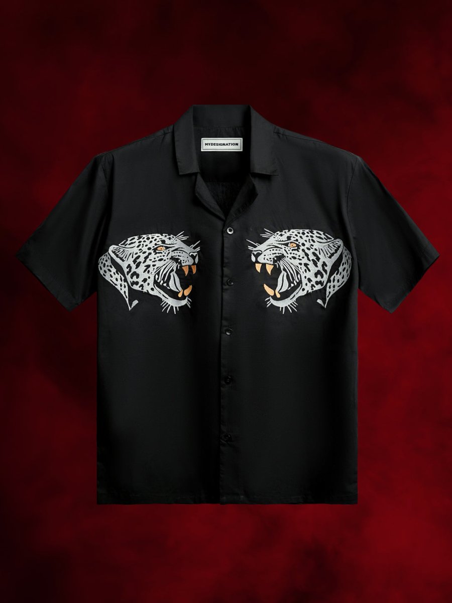 Twin Leopard Embroidered
