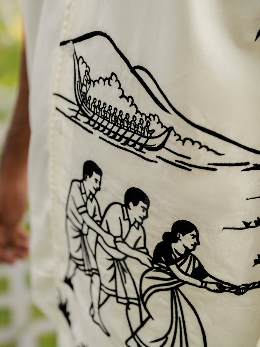 Vadamvali Embroidered