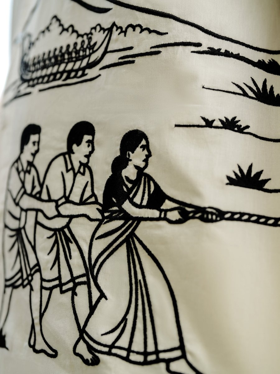 Vadamvali Embroidered