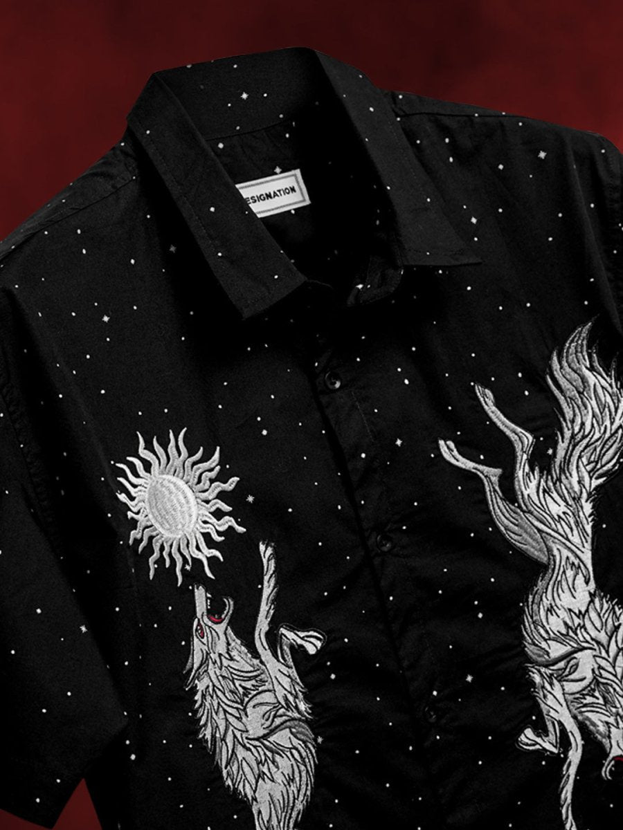 Wolf Embroidered